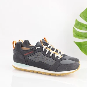 Merrell Mens Alpine Sneaker Size 9.5 Gray Suede Orange Outdoor Trainer Shoe - Picture 1 of 15