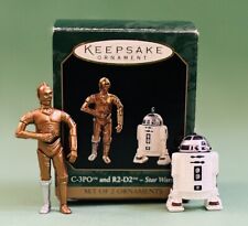 1997 Hallmark Star Wars C-3PO & R2-D2 Miniature Keepsake Ornament Set Of 2, NOS