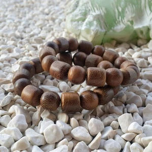 Beautiful Stripes Gliricidia Sepium Bracelet Mexican Lilac Mother of Cocoa 12 MM - Picture 1 of 6