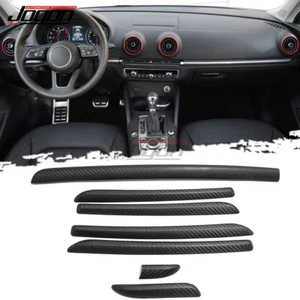 Tira de panel de puerta de consola de salpicadero de carbono mate para Audi A3 8V S3 RS3 14-18 - Imagen 1 de 9