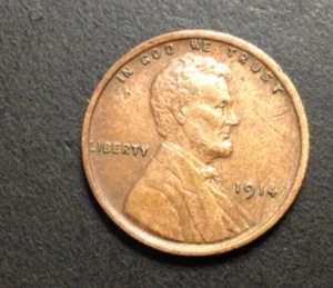 1914 Lincoln Wheat Cent Penny, vz Details. Vollweizenlinien! E154 - Bild 1 von 2