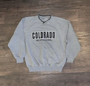 Vintage 90s Colorado Buffaloes Cadre NCAA Sweatshirt Mens XL gray - Picture 1 of 7