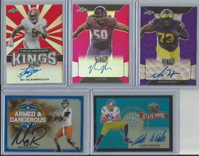 Bo Scarbrough 2018 Leaf Metal Touchdown Kings Ref Auto #1/2 Alabama Cowboys - Image 1 of 2