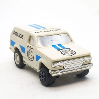 Coche Majorette Turbo Loop Policía Blanco (3") Usado 001 Foto 1 de 4