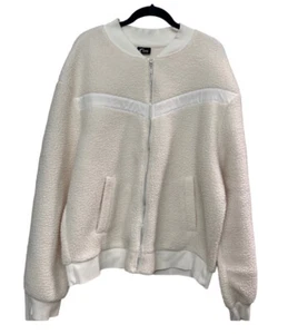 Zyia Active Women’s Size L Flying V White Fleece Zip-Up Jacket 4XL - Picture 1 of 4