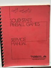 ORIGINAL-GOTTLIEB-SOLID STATE PINBALL GAMES- SERVICE MANUAL