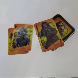 3D THE HOBBIT Tin with 54 3D Lenticular Playing Cards Bilbo Baggins Gollum More - Picture 1 of 5