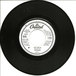 Wings-Let 'Em In (PROMO)-45 RPM-7"-single-pop-vinyl-record-Rare - Picture 1 of 2