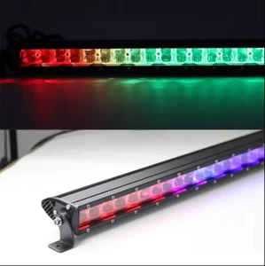 Super slim barra super bright single row 32" Dream RGB LED Light Bar for UTV - Imagen 1 de 13