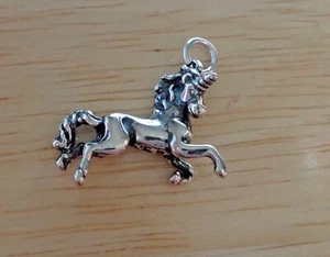 ¡Dije de caballo unicornio mágico plata esterlina 3D 16x20 mm! - Imagen 1 de 5
