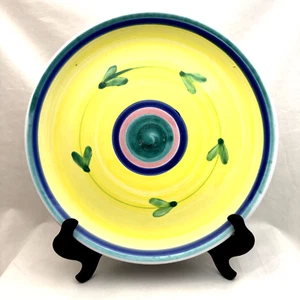 Caleca CAROUSEL Ceramic Dinner Plate 11" Dia. Blue Yellow Green Italy - Picture 1 of 5
