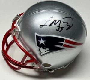 Laurence Maroney Autographed New England Patriots Riddell Mini Helmet (GA) - Picture 1 of 3