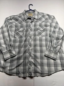 Wrangler Western Pearl Snap Long Sleeved Shirt Size 3XL - Picture 1 of 4
