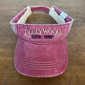 Dollywood Est. 1986 Visor Hat Pigeon Forge, TN Cotton Strapback One Size - Picture 1 of 4