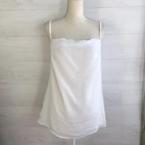 NWT Kenar - White layered dressy tank, sequined and chiffon, L - Picture 1 of 6