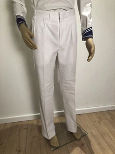 Bundeswehr Diensthose Anzug Hose Stoffhose Anzugshose Marine - weiß - original - Bild 1 von 4