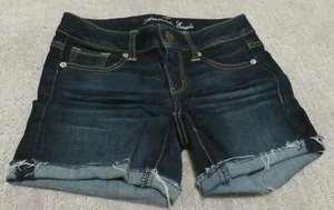 AMERICAN EAGLE AE Stretch Cotton Rayon Spandex Cuffed Shorts Women's Size 2 - Picture 1 of 9