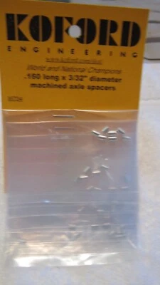 KOFORD ENGINEERING .160 LOMG X 3/32 DIAMETER MACHINED AXLE SPACERS M734 - Image 1 of 2