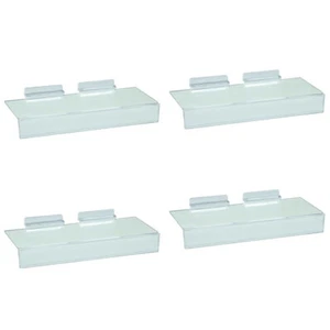 Estante para zapatos de acrílico transparente de 4"" x 10"" ranura de sujeción para letreros de 1''H - Imagen 1 de 5