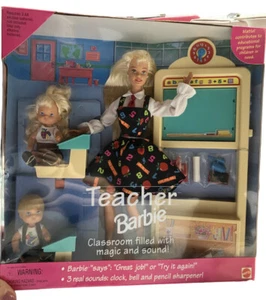 MATTEL TEACHER BARBIE RECALLED FOR NO UNDERGARMENTS 1995 SEALED IN BOX SOUNDS - Picture 1 of 5