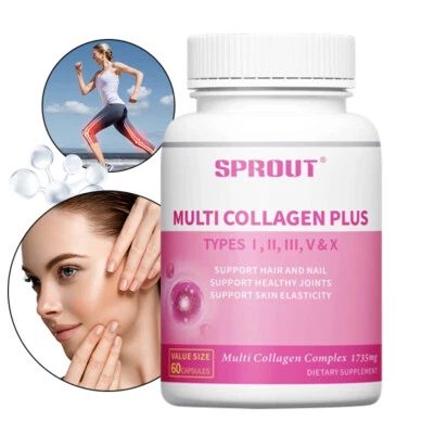 Multi Collagen Complex Capsules,Maintains Skin Hair Nails Joint And Bones Health - Image 1 of 4