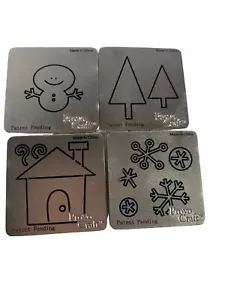 Cricut Cuttlebug Winter scene metal die set of 4 - Picture 1 of 12