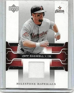 JEFF BAGWELL 2005 UPPER DECK MILESTONE MATERIALS GAME USED GREY JERSEY - Picture 1 of 1