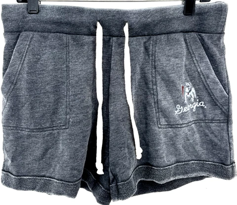 NEW Georgia Bulldogs Alternative Gray Classic Fit Sweat Shorts Womens L Cover