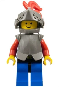 Lego Breastplate 6042 Red 3-Feather Plume Lion Knights Castle Minifigure - Afbeelding 1 van 2
