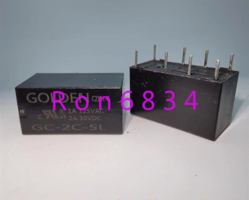 6pcs used GC-2C-5L 8-pin relay 1A125VAC - Image 1 of 1