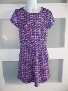 Lularoe Perwinkle Blue Design Mae Dress Size 6 Girl's - Picture 1 of 3