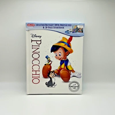 PINOCCHIO BLU-RAY / DVD / DIGITAL TARGET EXCLUSIVE W/28 PAGE STORYBOOK *SEALED* - Image 1 of 2