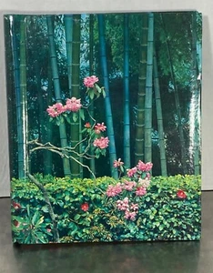 Vintage 70's Photo Album Bamboo & Flowering Tree Cover Spiral Spine 10 pages - Picture 1 of 5