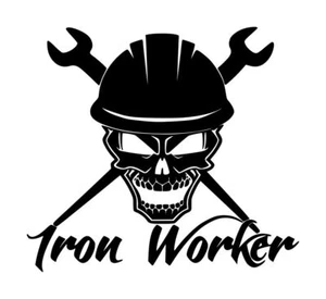 Calcomanía Iron Worker #1 4,5"x5" elige el color - Imagen 1 de 2
