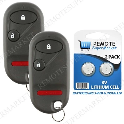 2 Replacement for Honda 1994-1997 Accord 1996-2000 Civic Remote Car Key Fob 3b - Imagem 1 de 4