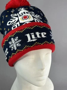 Cappello berretto calza natalizia maglia birra Miller Lite brutto maglione natalizio tema - Foto 1 di 6