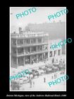 OLD LARGE HISTORIC PHOTO OF DETRIOT MICHIGAN THE ANDREWS RAILROAD HOTEL c1880