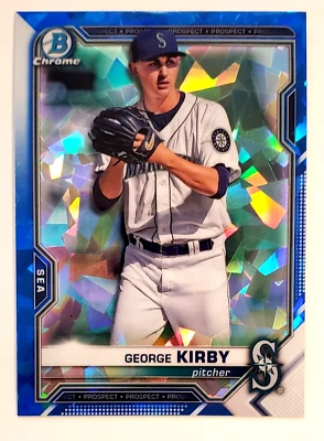 George Kirby 2021 Bowman Chrome Sapphire Rookie RC Mariners BCP-117 NM or better - Image 1 of 2