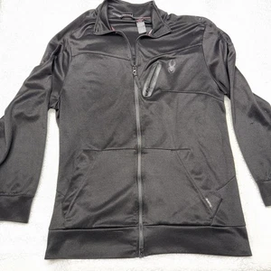 Spyder Active Pullover Mens XXL 1/4 Quarter Zip Black Outdoor Hiking Jacket - Picture 1 of 10