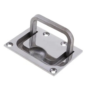 Boat Pull Latch Lift Handle Flush Mount Stainless Steel 76 x 56mm - Picture 1 of 4
