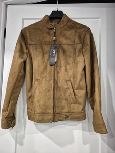 🔥 Emporio Exchange • Emporio Collezioni • Tan Brown Suede Jacket • Men Sz L • - Picture 1 of 6