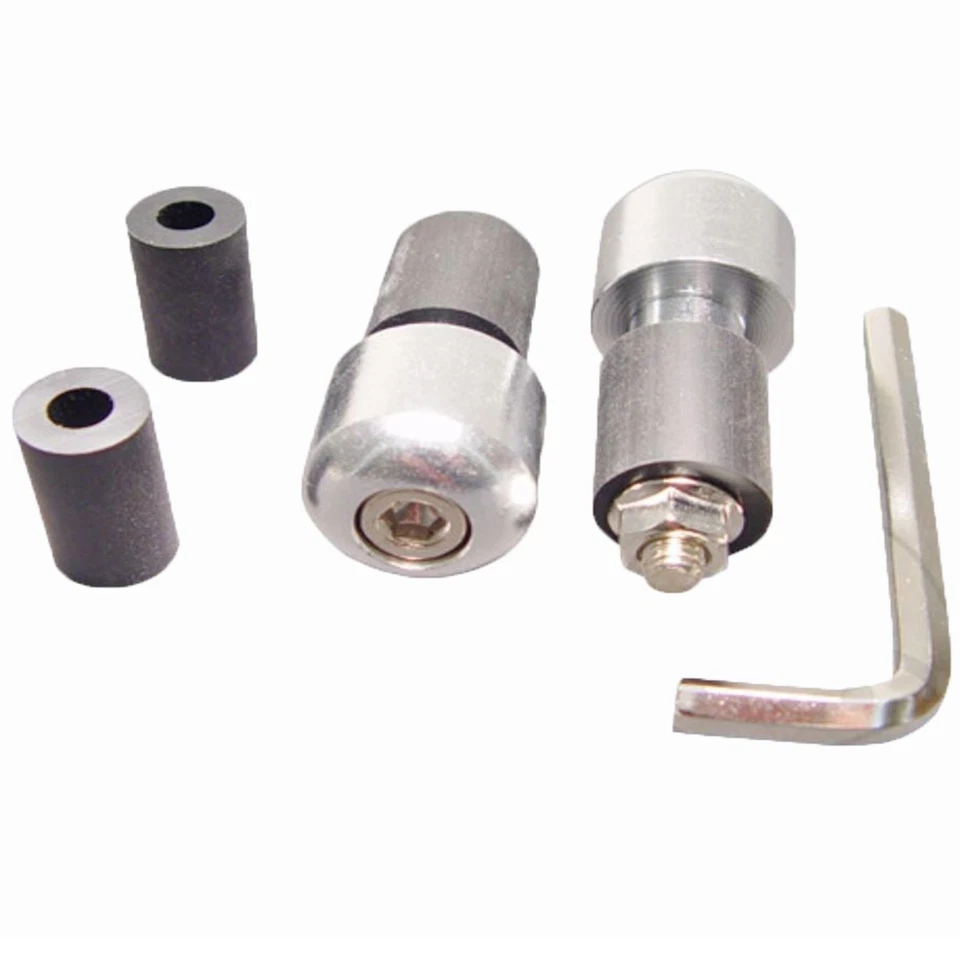 Moto Chopper Terminali Del Manubrio Argento Pesi per IN Acciaio Alluminio 40g - Immagine 1 di 1