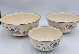 International "HEARTLAND" Metal Mixing Nesting Bowls - Set of 3 - Vintage - Picture 1 of 10