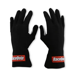 RaceQuip RQP 350005 RQP 350 Series Driving Gloves Single Layer Black/White Large - Picture 1 of 5