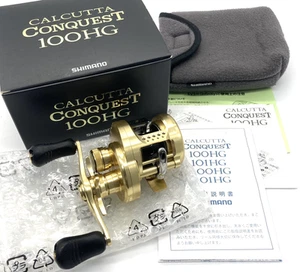 Shimano 15 CALCUTTA CONQUEST 100HG RIGHT Bait Casting Reel with Box "Near Mint" - Picture 1 of 24
