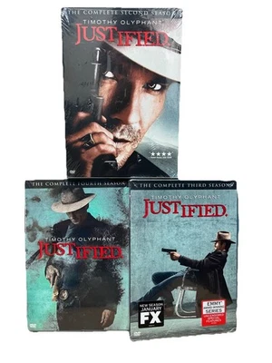 Lot of 3 Justified DVD Box Sets - Complete Season 2&3&4 Timothy Olyphant Sealed Foto 1 de 4