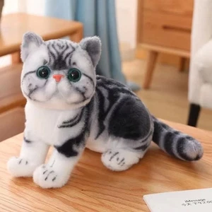 Cute American Shorthair Cat Plush Toy 20cm Soft Stuffed Animal Doll Gift Kids - Picture 1 of 2