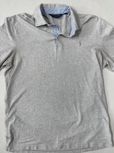 Polo Golf Ralph Lauren Herren Poloshirt grau Stretch Gingham Besatz Gr. L - Bild 1 von 6