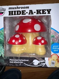 Big Mouth Garden Mushroom Hidden Hide-A-Key Box Outside Key Hider Spare - New - Picture 1 of 6