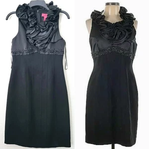 JS Collection Floral Dress Women's Sz 2 Black Tie Formal HoCo Cocktail Y2k Goth - Picture 1 of 12